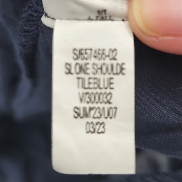 Old Navy Fit &‎ Flare one-shoulder floral maxi dress in Tile Blue sze Large Tall - Picture 7 of 10